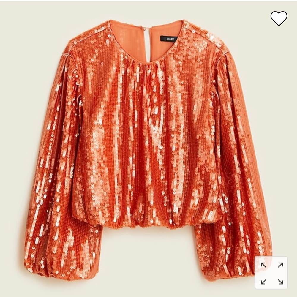 JCrew bubble sequin top- NWT